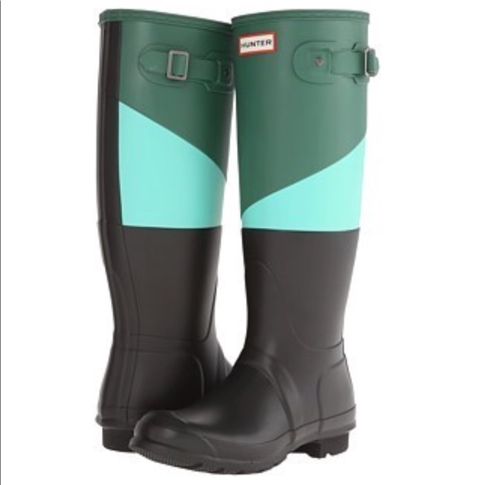 Hunter - Asymmetrical Colorblock Waterproof Boot